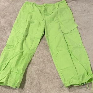 No Boundaries Lime Green Drawstring Pants XL